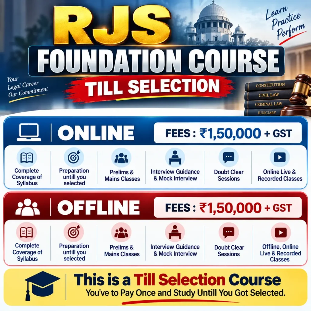 Rajasthali law institute RJS foundation course fees